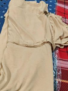 Peach Cold Shoulder Maxi Dress