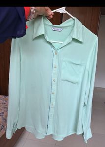 Light Green Button-Up Shirt