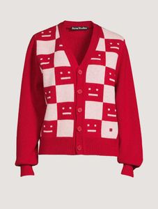 Acne Studios Red Face Cardigan