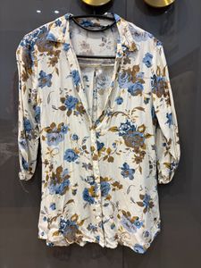 Floral Print Button-Up Shirt