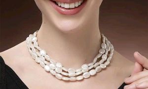 Multi-strand Baroque Pearl Necklace