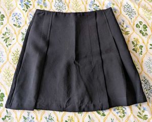 black mini skirt with built in shorts