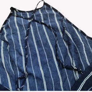 Navy and White Striped Halter Top M
