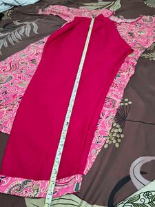 Pink Paisley Print Kurta Set