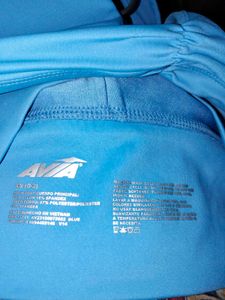 Avia Electric Sky Blue Workout Sports Bra (Size: X