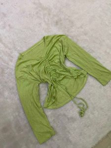Ruched Front V-Neck Top