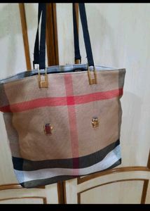 burrberry Classic Plaid Tote Bag