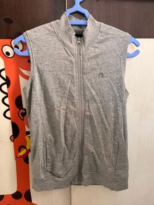 Grey Zip-Up Vest