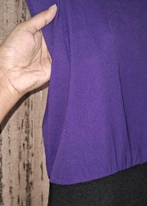 Stylish Purple and Black Dress
