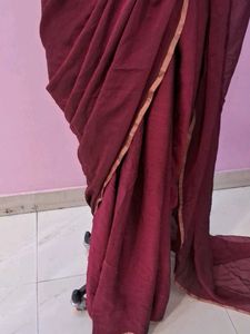 Elegant Maroon Saree For Girls