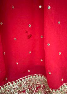 Red Embroidered Gown