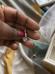 Sparkling Heart Drop Earrings