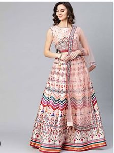 Multicoloured Tarun Tahiliani Copy Lehenga Set