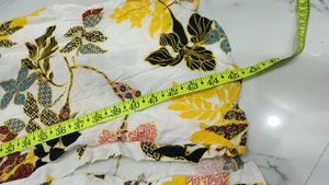 Chic Floral Print Long Kurta