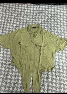 Casual Green Button-Up Tie-Front Shirt