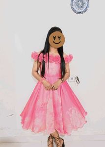 Chic Pink Floral Dress