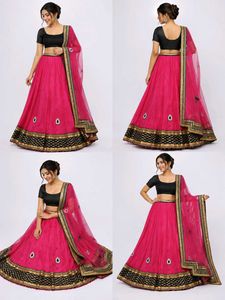 Vibrant Pink Embroidered lehenga choli