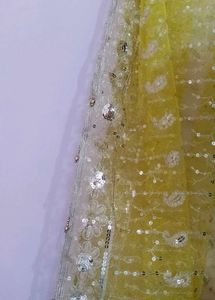 Bright Yellow Kurti Skirt With Dupatta