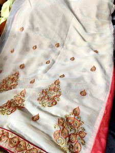 Beautiful Chiffon 2 Shade Saree