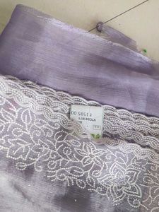 New Tissue Silk...With Blouse.. Latest Fashion..