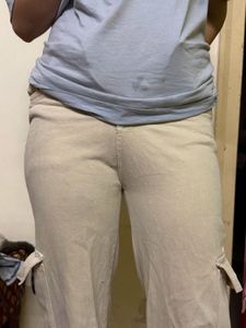 Beige Cargo Pants