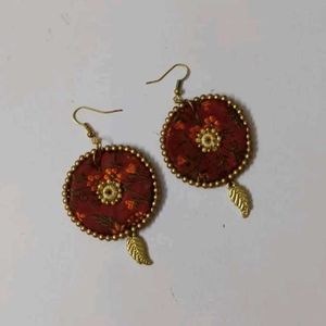 Handcrafted Floral Fabric Earrings