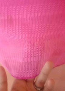 ZARA Women's Pink Textured Crop Top
