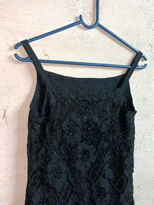 Girls Stylish Lace Cami Top Layered Black 🖤