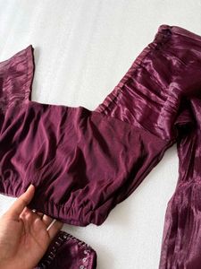 Elegant Ruched Purple Dress