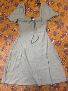 Light Blue Square Neck Mini Dress