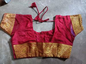 Beautiful banarasi Saree&amp;matching Readymade Blouse