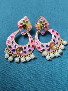 Enamel Meenakari Drop Earrings