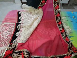 Designer Saree with modern blouse