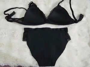 Zudio Black Lace Trim Bra &amp; Brief Set