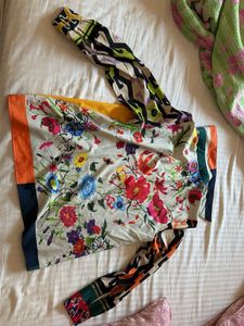 Retro Geometric Print Maxi Skirt Co-ord Set