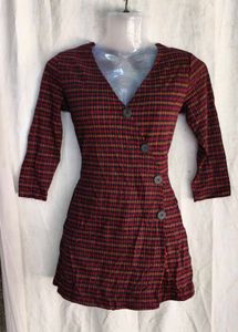 Plaid Wrap romper