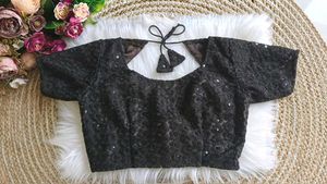 Elegant Black Sequined Blouse 🖤✨