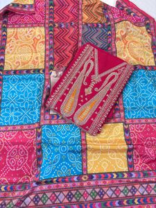 Embroidered suit material