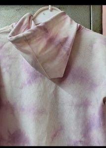 Tie-Dye Hoodie with Graphic Print