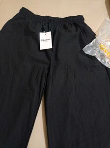 Savana Black Cotton Pants