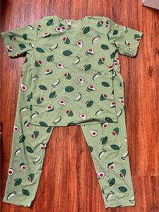 Cute Avocado Print Pajama Set