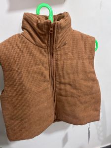 Quilted Brown Vest for women