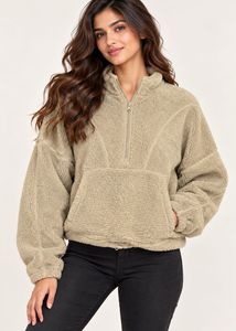 Cozy  camel Fleece Pullover