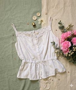 Pinterest cute White Lace Strap Peplum Top | Cut