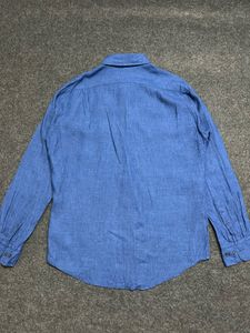 Blue Long Sleeve Linen Shirt