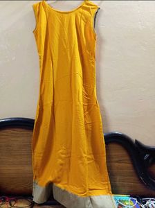 Mustard Yellow Kurti with leggie