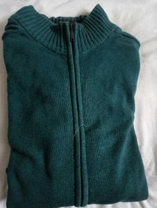 Unisex full front open Zip-Up Sweater
