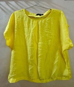 Bright Yellow Casual Top