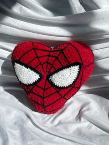 Handmade Spider-Man Heart Pillow