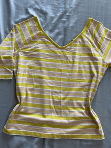 ONLY Striped V-Neck Top